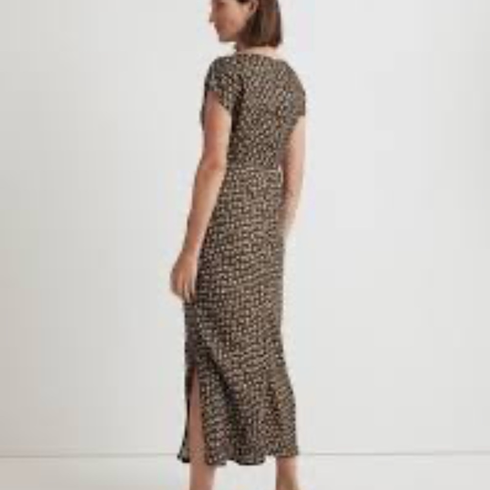 Madewell Brown Printed Midi Dress